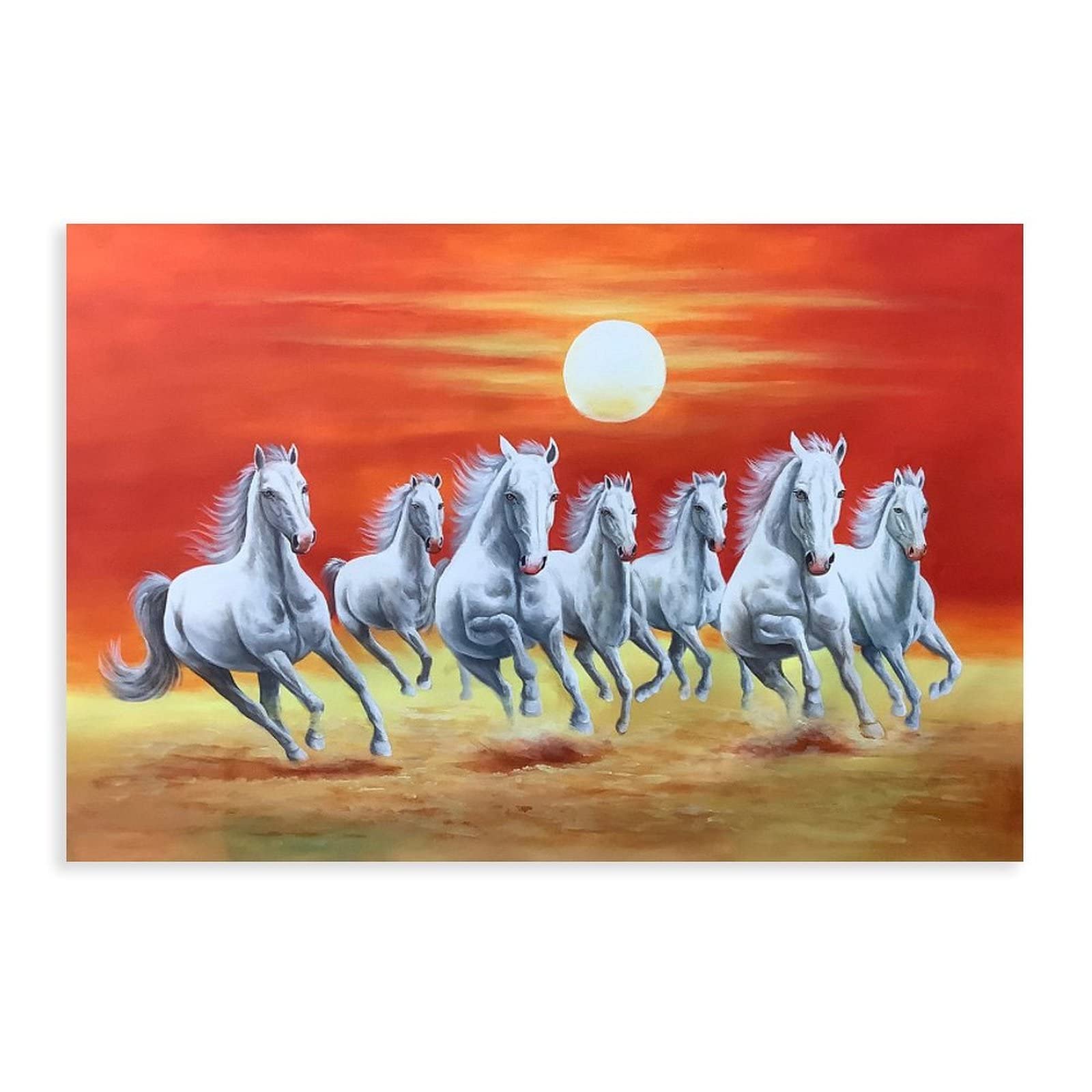 Amazon.co.jp: XOOPIT ウォールアート 馬の絵 装飾 七人の幸運を走る